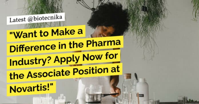 Novartis Biology Job - MSc & BSc Candidates Apply