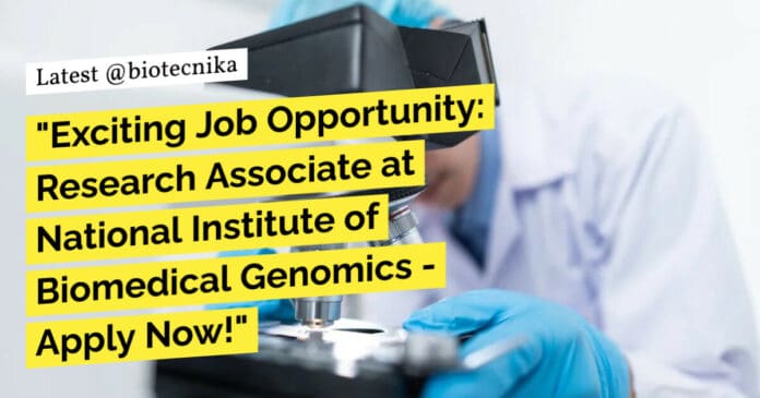Research Associate at NIBMG - PhD Biology, Comp Bio Apply