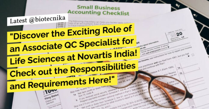 Associate QC Specialist For Life Sciences at Novartis India