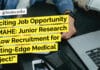 Exciting Job Opportunity at MAHE: Junior Research Fellow Recruitment for Cutting-Edge Medical Project! "Exciting Job Opportunity at MAHE: Junior Research Fellow Recruitment for Cutting-Edge Medical Project!"