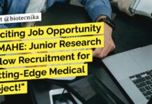 Exciting Job Opportunity at MAHE: Junior Research Fellow Recruitment for Cutting-Edge Medical Project! "Exciting Job Opportunity at MAHE: Junior Research Fellow Recruitment for Cutting-Edge Medical Project!"