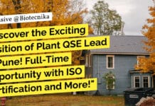 Discover the Exciting Position of Plant QSE Lead in Pune! Full-Time Opportunity with ISO Certification and More! "Discover the Exciting Position of Plant QSE Lead in Pune! Full-Time Opportunity with ISO Certification and More!"