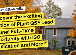 "Discover the Exciting Position of Plant QSE Lead in Pune! Full-Time Opportunity with ISO Certification and More!"