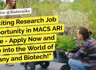 "Exciting Research Job Opportunity in MACS ARI Pune - Apply Now and Dive into the World of Botany and Biotech!"