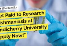 Get Paid to Research Leishmaniasis at Pondicherry University – Apply Now! "Get Paid to Research Leishmaniasis at Pondicherry University - Apply Now!"