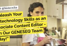 Unleash Your Biotechnology Skills as an Associate Content Editor – Join Our GENESEQ Team Today! "Unleash Your Biotechnology Skills as an Associate Content Editor - Join Our GENESEQ Team Today!"