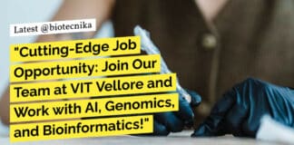 "Cutting-Edge Job Opportunity: Join Our Team at VIT Vellore and Work with AI, Genomics, and Bioinformatics!"