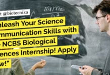 Unleash Your Science Communication Skills with the NCBS Biological Sciences Internship! Apply Now! "Unleash Your Science Communication Skills with the NCBS Biological Sciences Internship! Apply Now!"