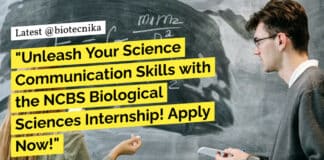 "Unleash Your Science Communication Skills with the NCBS Biological Sciences Internship! Apply Now!"