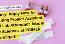 Hurry! Apply Now for Exciting Project Assistant Job in Life Sciences at PGIMER Chandigarh! PGIMER Life Sciences Project Job Recruitment - Applications Invited Now!