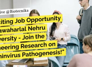 JNU Genetics SRF Job - Life Sciences, Biotech & Biochem Apply