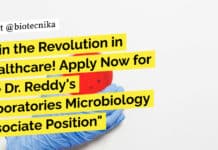 Join the Revolution in Healthcare! Apply Now for the Dr. Reddy’s Laboratories Microbiology Associate Position "Join the Revolution in Healthcare! Apply Now for the Dr. Reddy's Laboratories Microbiology Associate Position"