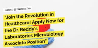 "Join the Revolution in Healthcare! Apply Now for the Dr. Reddy's Laboratories Microbiology Associate Position"