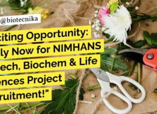 NIMHANS Biotech Biochem & Life Sciences Project Recruitment - Apply Now!