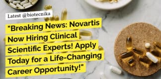 Novartis Life Sciences Clinical Scientific Expert Recruitment - Apply Now