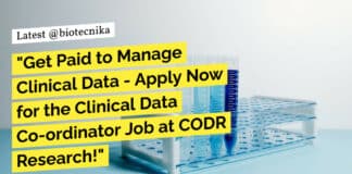 "Get Paid to Manage Clinical Data - Apply Now for the Clinical Data Co-ordinator Job at CODR Research!"