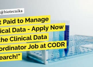 "Get Paid to Manage Clinical Data - Apply Now for the Clinical Data Co-ordinator Job at CODR Research!"