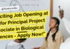 Exciting Job Opening at NII for Principal Project Associate in Biological Sciences – Apply Now! PhD Biological Sciences NII Job Opening - Applications Invited Now!