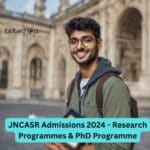 JNCASR Admissions 2024
