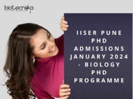 IISER Pune PhD 2024 Admissions (January)
