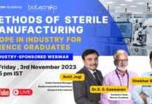 Industry Sponsored FREE Webinar By Biocon on Methods in Sterile Manufacturing & Its Scope for Science Graduates Biocon Academy Webinar Registrations - Methods in Sterile Manufacturing: Scope in the Industry for Science Graduates