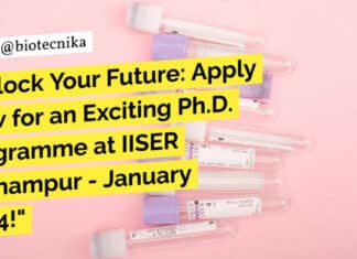 IISER Berhampur 2024 Admissions PhD Programme Biological Sciences