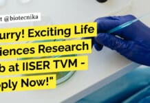 Hurry! Exciting Life Sciences Research Job at IISER TVM – Apply Now! IISER TVM Life Sciences Research Job Recruitment - Applications Invited Now!