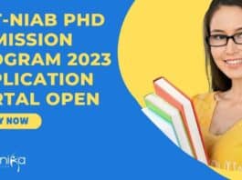 DBT-NIAB PhD Admission 2023 Program - Application Portal Open