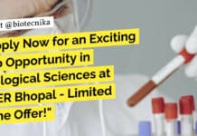 Apply Now for an Exciting Job Opportunity in Biological Sciences at IISER Bhopal – Limited Time Offer! IISER Bhopal Biological Sciences Job Recruitment - Apply Now!