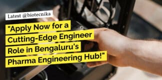 "Apply Now for a Cutting-Edge Engineer Role in Bengaluru's Pharma Engineering Hub!"