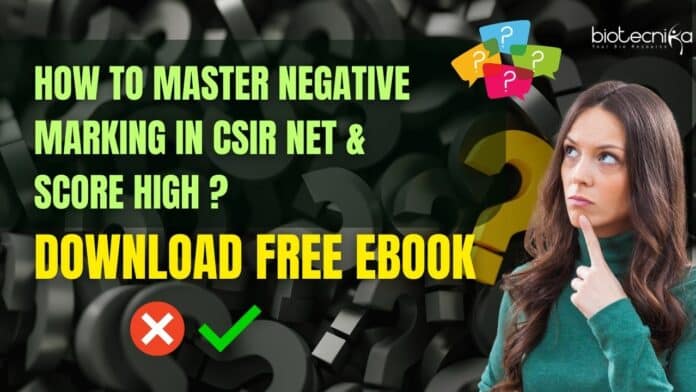 CSIR NET Negative Marking