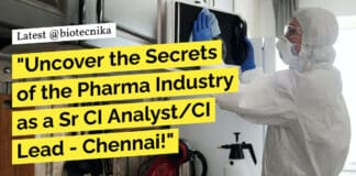 "Uncover the Secrets of the Pharma Industry as a Sr CI Analyst/CI Lead - Chennai!"