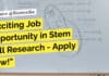"Exciting Job Opportunity in Stem Cell Research - Apply Now!"