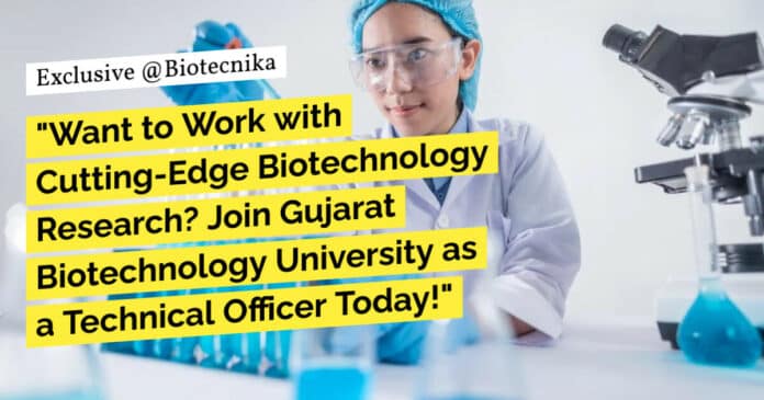 Biological Sciences Job GBU - Apply For Tech Officer Post