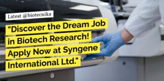 Syngene BTech Biotech Research Post Recruitment - Apply Now!