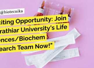 Bharathiar University Life Sciences/ Biochem Research Recruitment