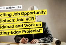 Exciting Job Opportunity in Biotech: Join RCB Faridabad and Work on Cutting-Edge Projects! "Exciting Job Opportunity in Biotech: Join RCB Faridabad and Work on Cutting-Edge Projects!"