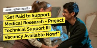 "Get Paid to Support Medical Research - Project Technical Support III Vacancy Available Now!"