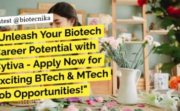 Cytiva BTech & MTech Biotech Job Recruitment - Apply Now!