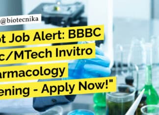 Hot Job Alert: BBRC MSc/MTech Invitro Pharmacology Opening – Apply Now! Biocon Bristol-Myers Squibb R&D Job Opening Recruitment