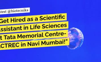 "Get Hired as a Scientific Assistant in Life Sciences at Tata Memorial Centre- ACTREC in Navi Mumbai!"