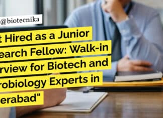 NIPHM Biotech Microbiology JRF Job - Attend Walk-In-Interview