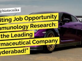 "Exciting Job Opportunity in Immunology Research: Join the Leading Pharmaceutical Company in Hyderabad!"