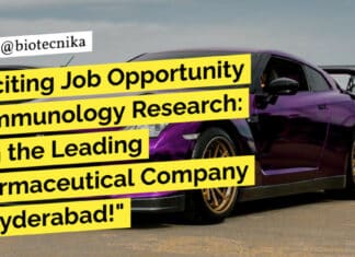 "Exciting Job Opportunity in Immunology Research: Join the Leading Pharmaceutical Company in Hyderabad!"