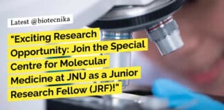 "Exciting Research Opportunity: Join the Special Centre for Molecular Medicine at JNU as a Junior Research Fellow (JRF)!"