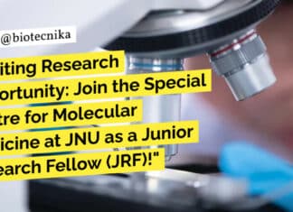 "Exciting Research Opportunity: Join the Special Centre for Molecular Medicine at JNU as a Junior Research Fellow (JRF)!"