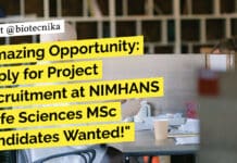 Amazing Opportunity: Apply for Project Recruitment at NIMHANS – Life Sciences MSc Candidates Wanted! Life Sciences MSc Candidates Apply Online at NIMHANS