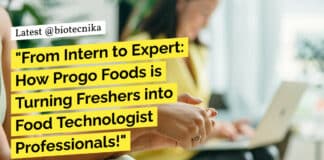Freshers Food Technologist Internship To Job Pipeline at Progo Foods