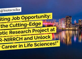 Project Assistant ICMR-NIRRCH BSc & MSc Life Sciences Project