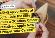 Exciting Opportunity at Livocta – Join the Elite Team as a QC Micro Officer / Executive – Apply Now and Propel Your Career! "Exciting Opportunity at Livocta - Join the Elite Team as a QC Micro Officer / Executive - Apply Now and Propel Your Career!"